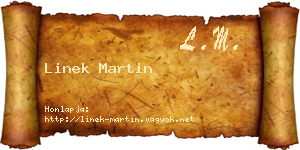 Linek Martin névjegykártya